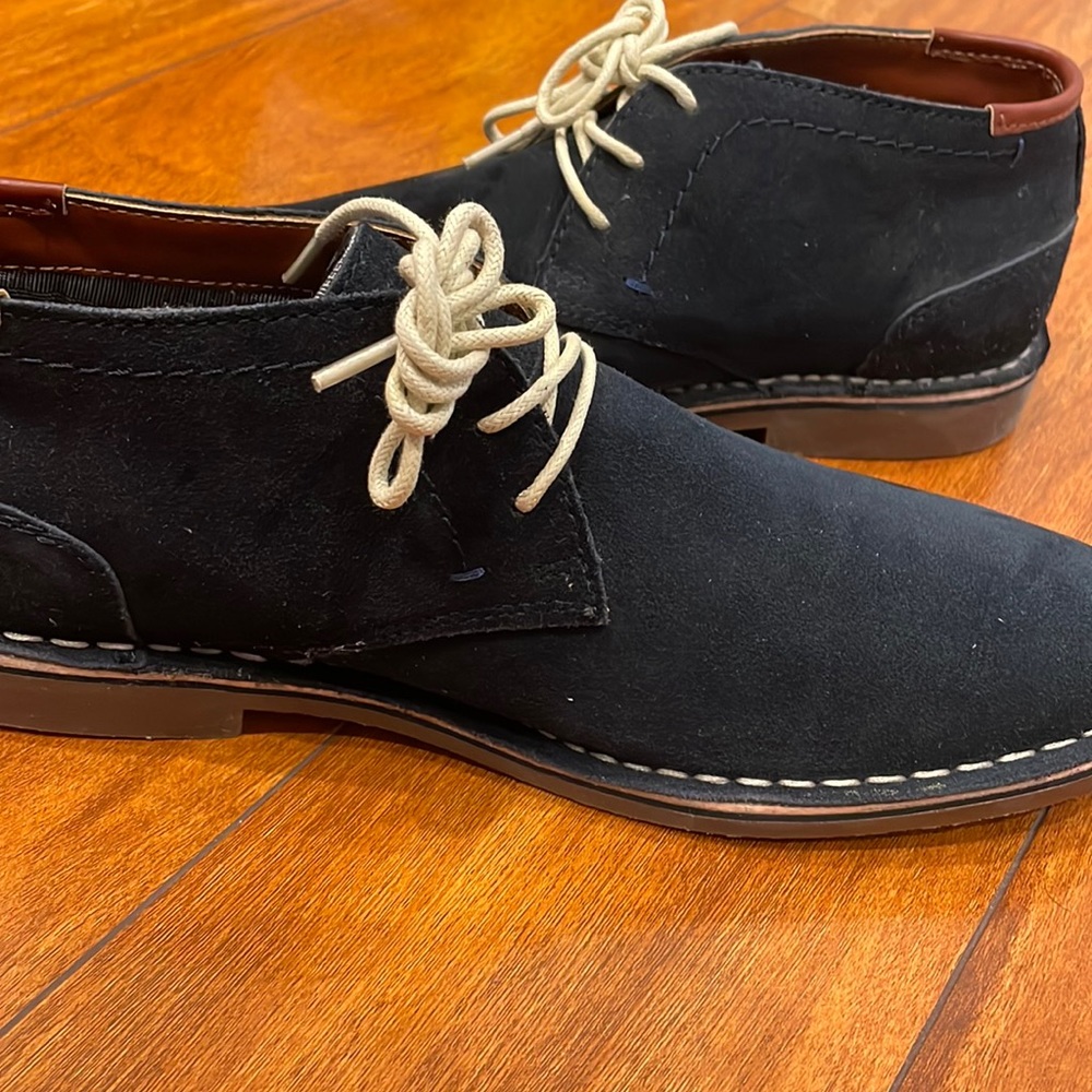 Kenneth Cole Reaction blue suede boots
